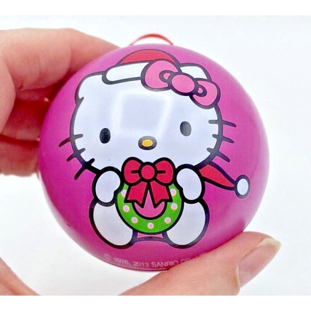 Hello Kitty Christmas Ornament Sanrio Opens Up Into 2 Parts To Fill Pink Kawaii - Picture 9 of 14